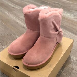UGG Pink Suede Winter Boots